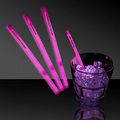 5" Single Color Pink Glow Swizzle Stick